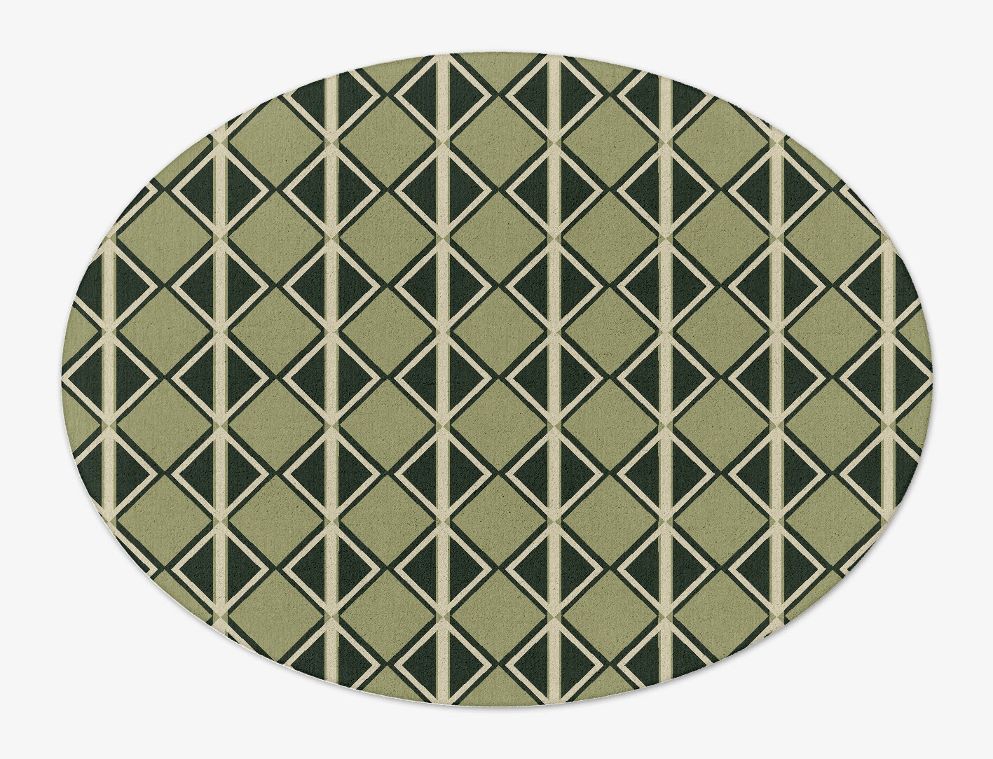 Ivy Geometric Oval Hand Tufted Pure Wool Custom Rug by Rug Artisan