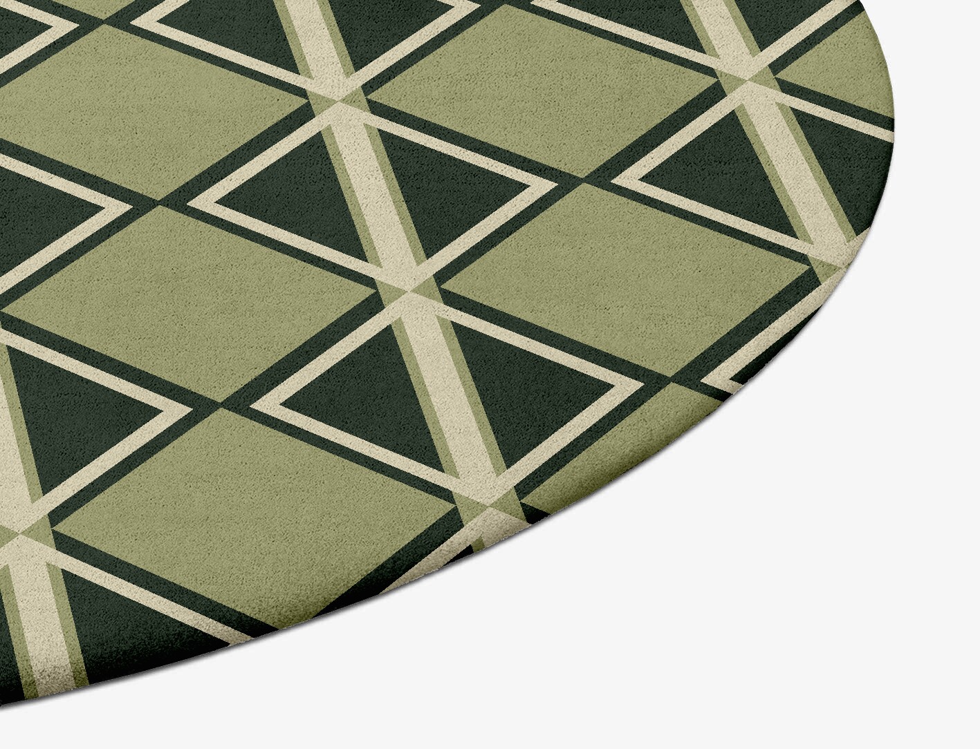 Ivy Geometric Oval Hand Tufted Pure Wool Custom Rug by Rug Artisan