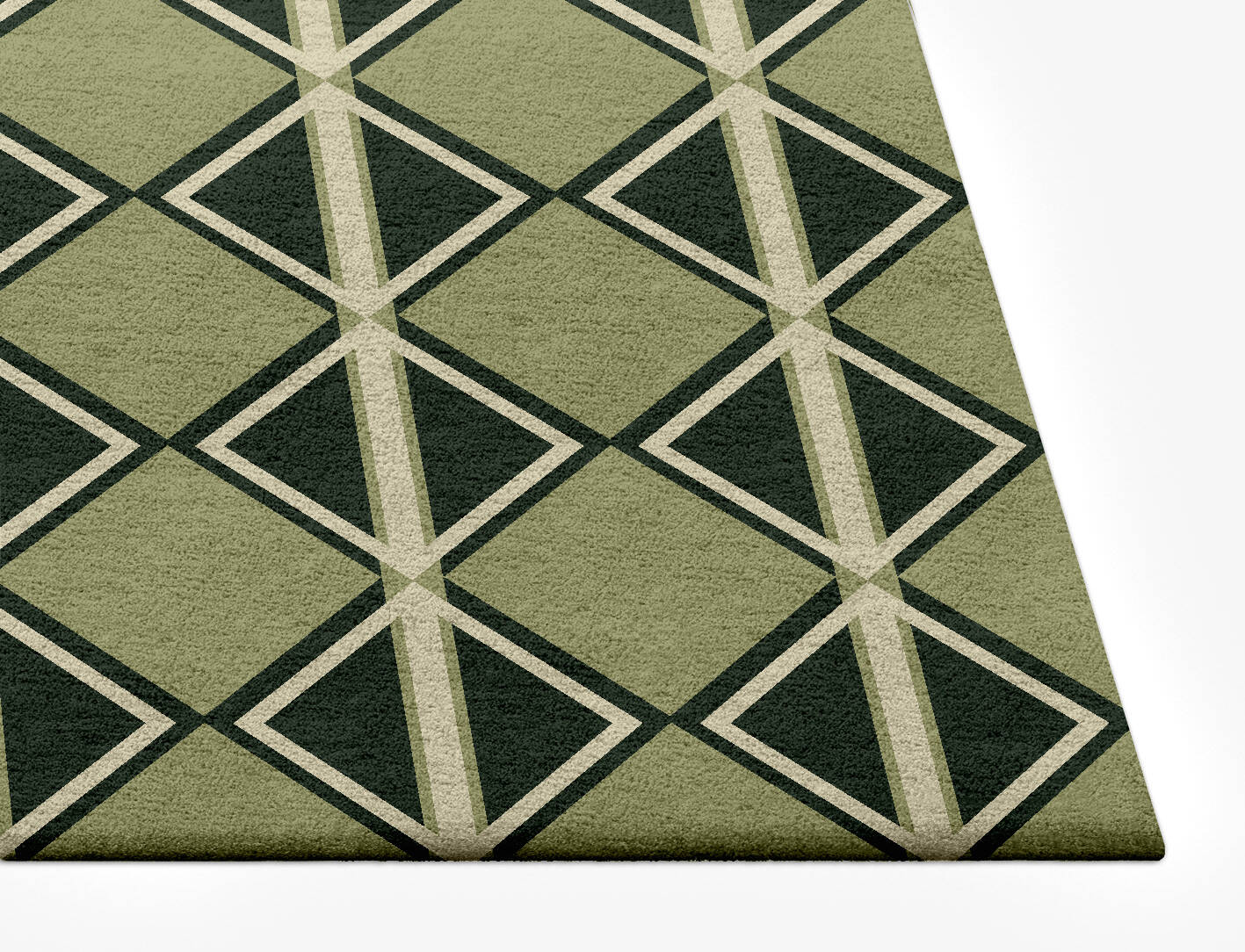Ivy Geometric Rectangle Hand Tufted Pure Wool Custom Rug by Rug Artisan