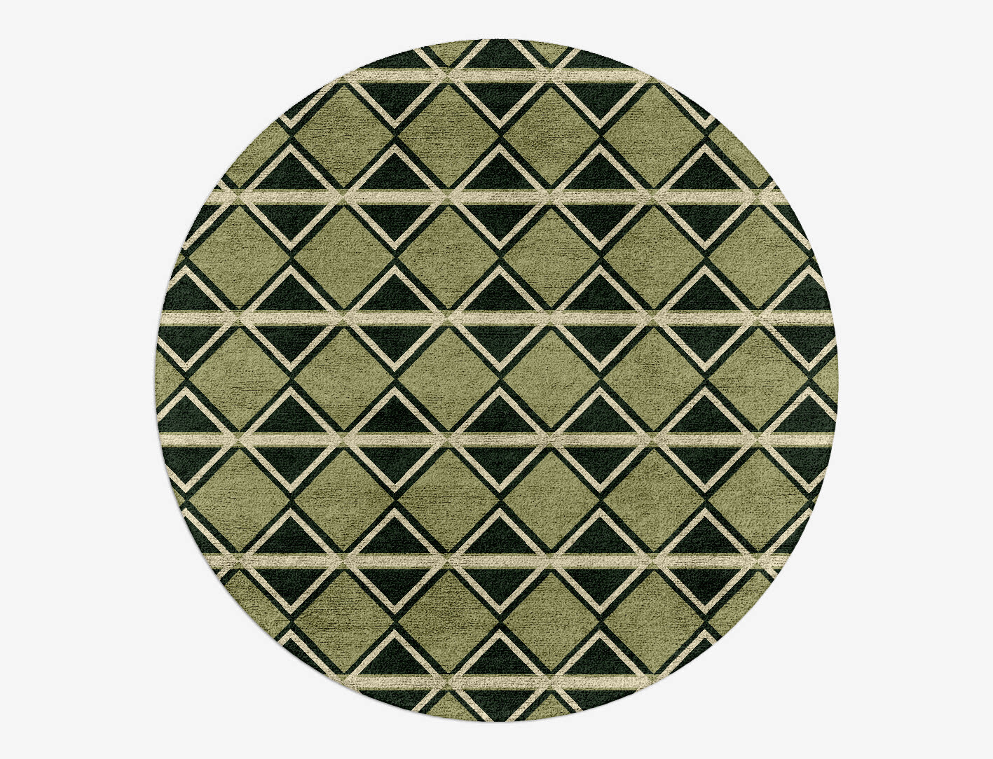 Ivy Geometric Round Hand Tufted Bamboo Silk Custom Rug by Rug Artisan