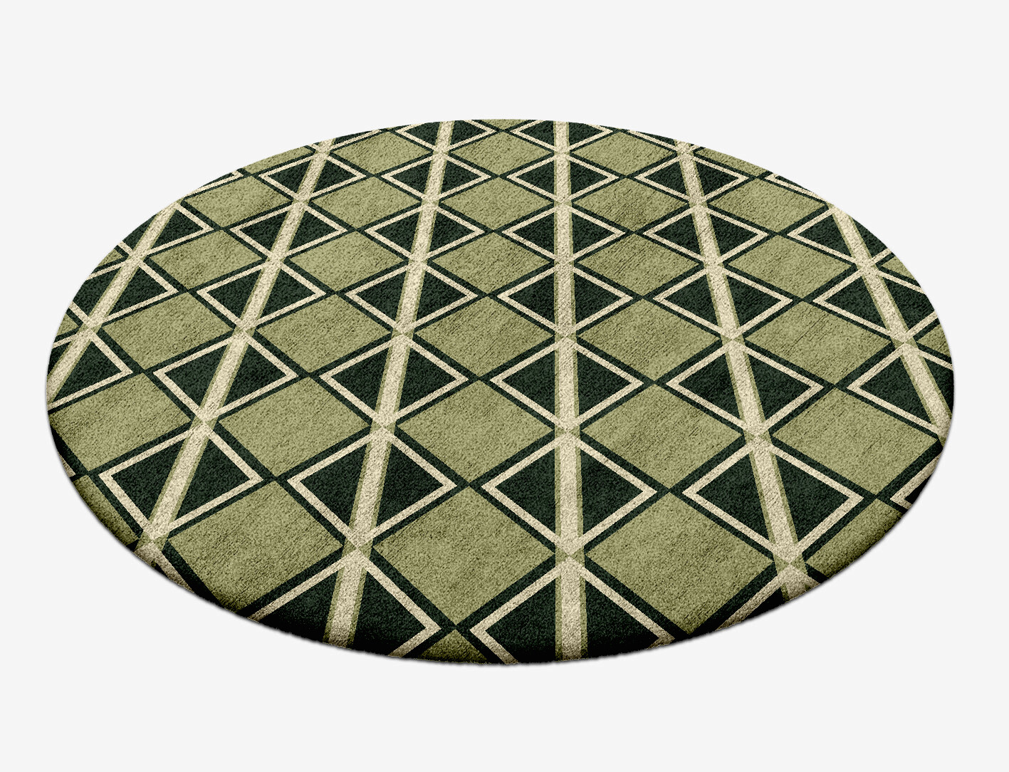 Ivy Geometric Round Hand Tufted Bamboo Silk Custom Rug by Rug Artisan
