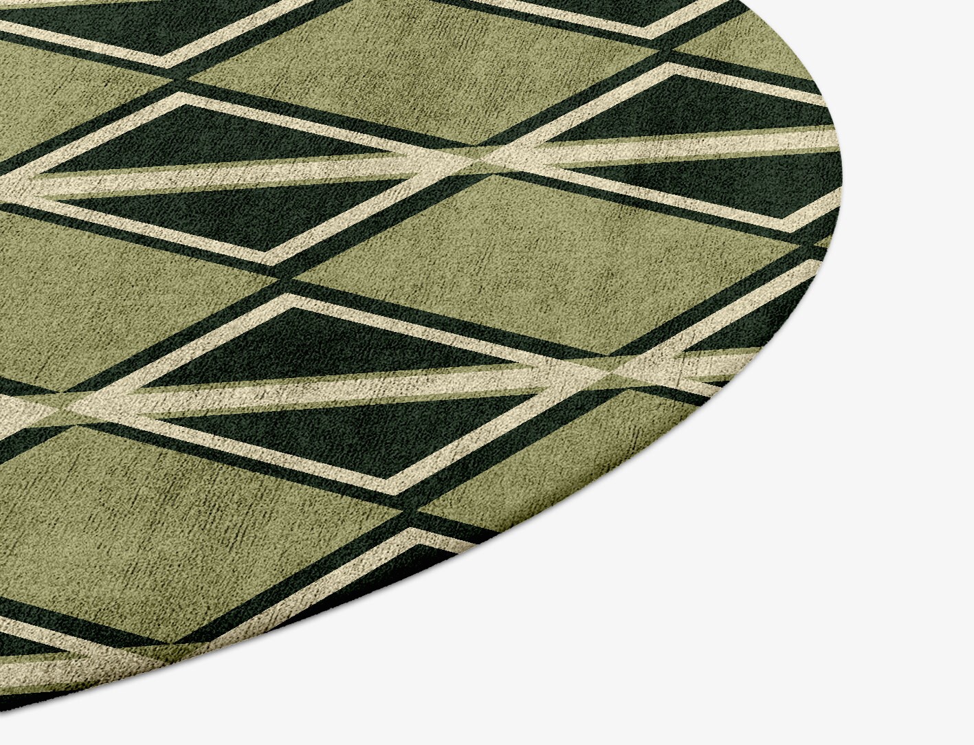 Ivy Geometric Round Hand Tufted Bamboo Silk Custom Rug by Rug Artisan