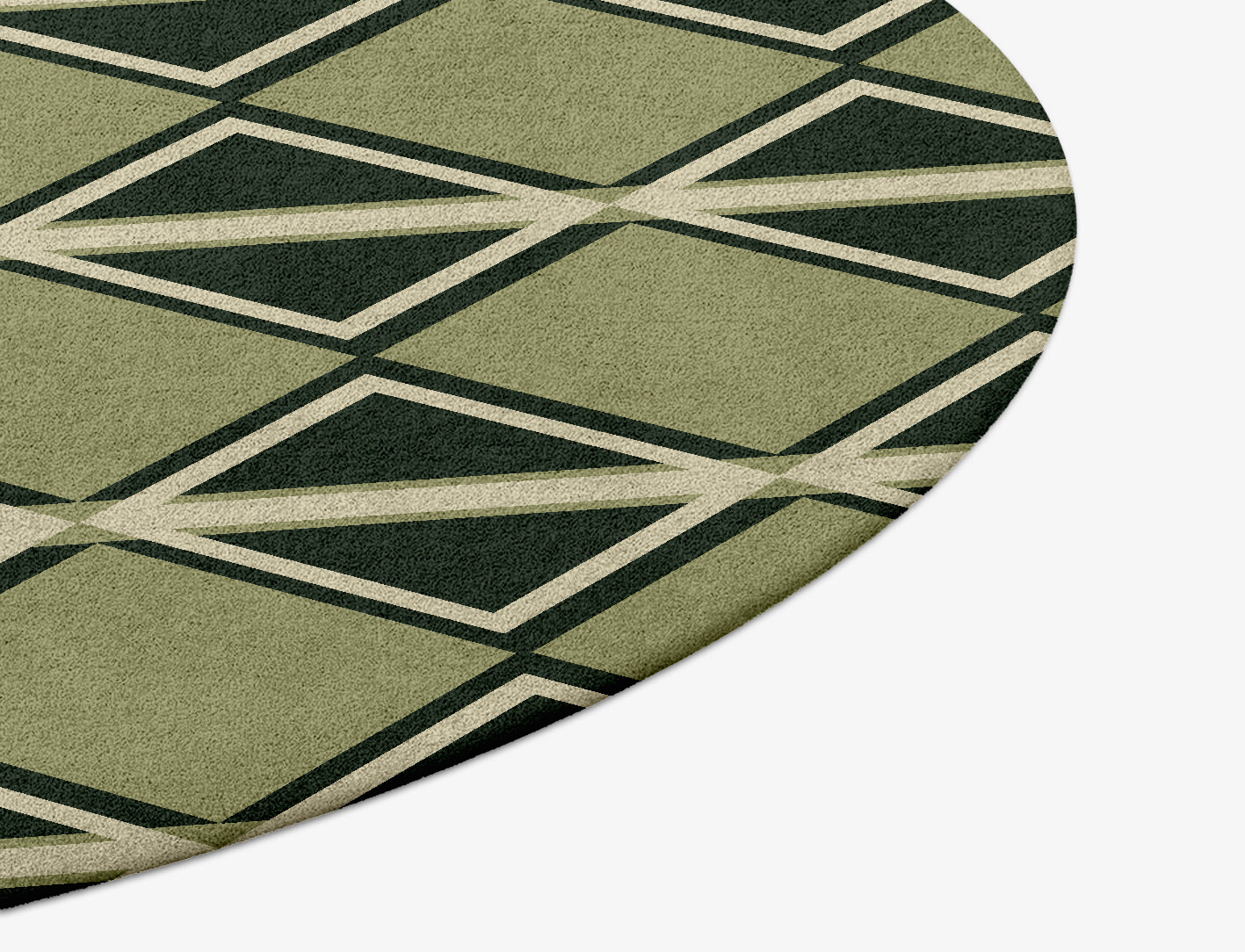 Ivy Geometric Round Hand Tufted Pure Wool Custom Rug by Rug Artisan