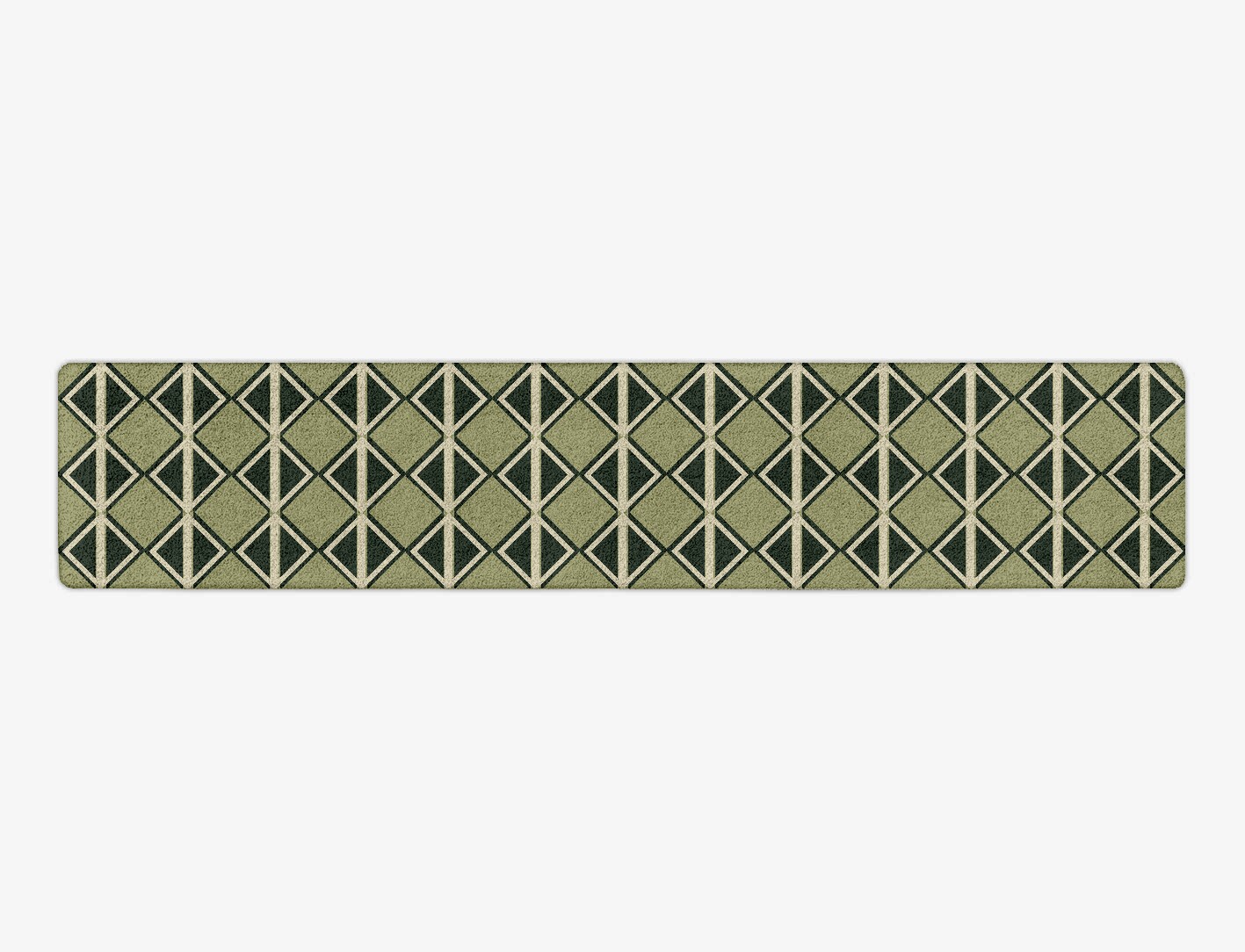 Ivy Geometric Runner Hand Tufted Pure Wool Custom Rug by Rug Artisan