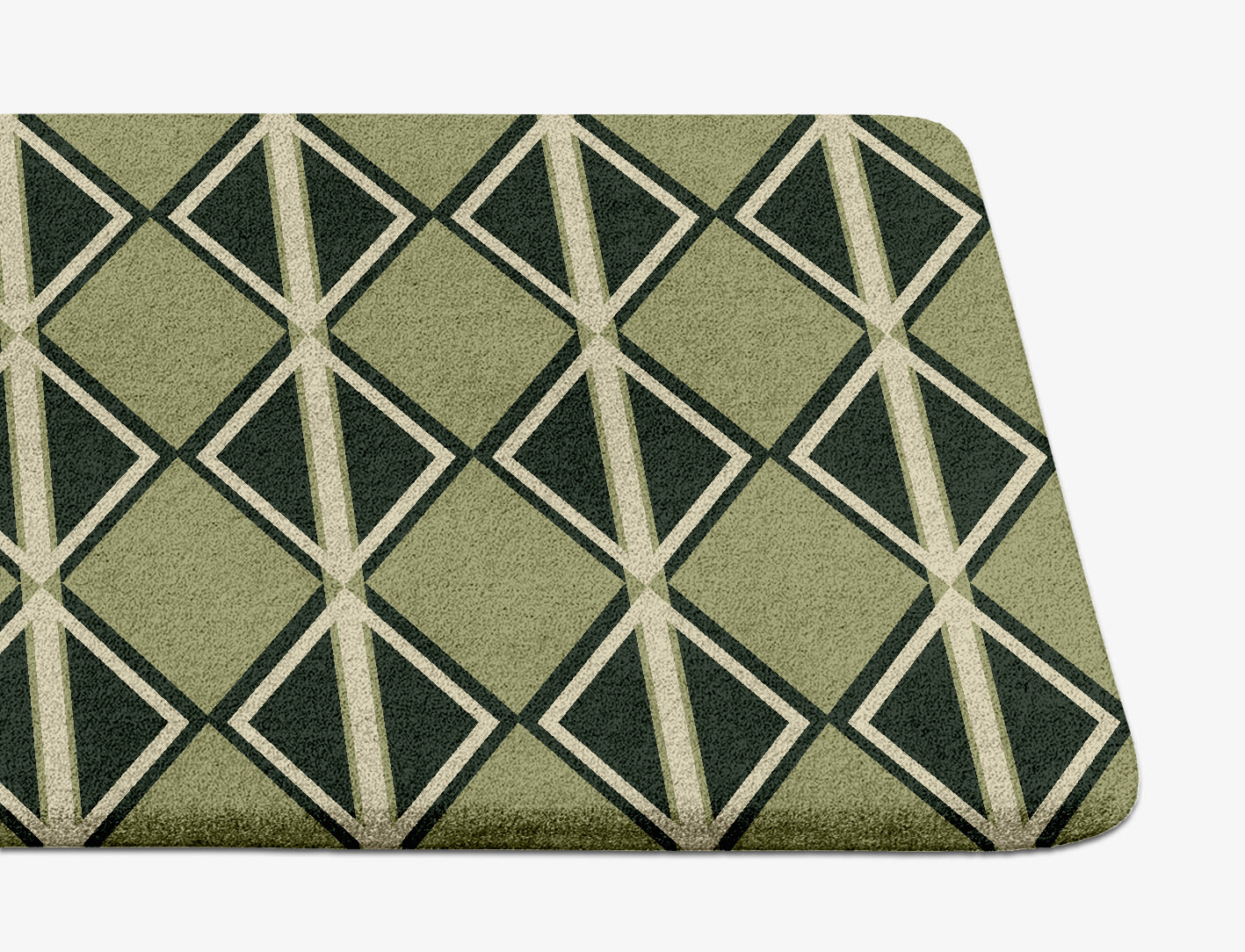 Ivy Geometric Runner Hand Tufted Pure Wool Custom Rug by Rug Artisan