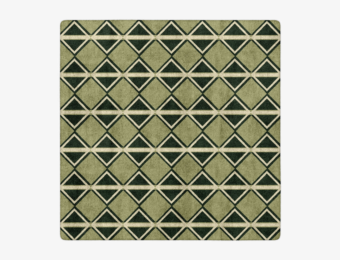 Ivy Geometric Square Hand Tufted Bamboo Silk Custom Rug by Rug Artisan