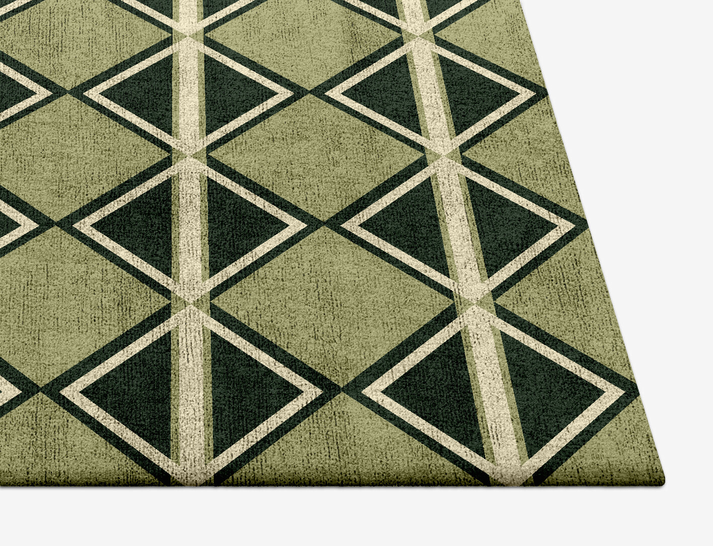 Ivy Geometric Square Hand Tufted Bamboo Silk Custom Rug by Rug Artisan
