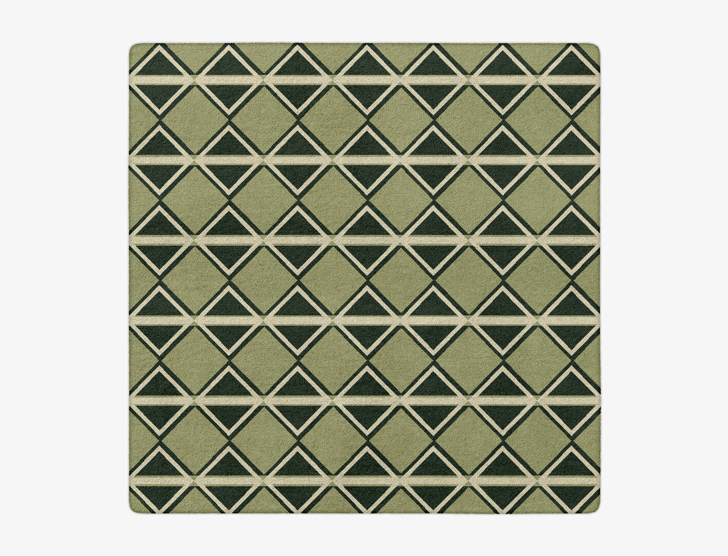Ivy Geometric Square Hand Tufted Pure Wool Custom Rug by Rug Artisan
