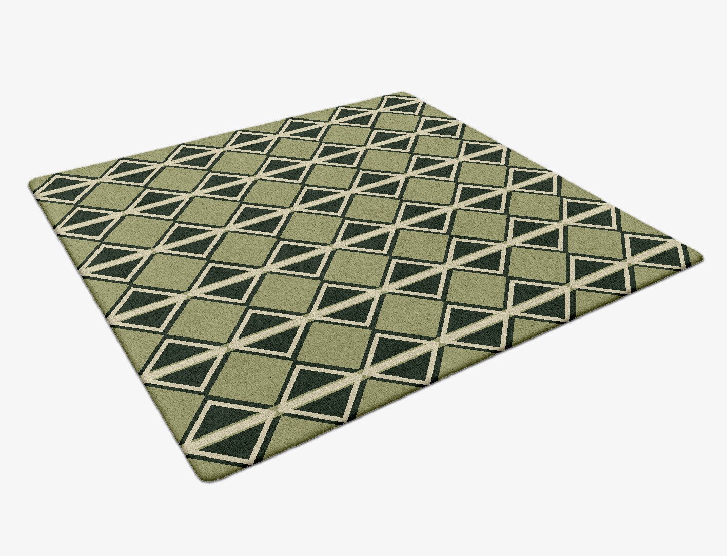 Ivy Geometric Square Hand Tufted Pure Wool Custom Rug by Rug Artisan