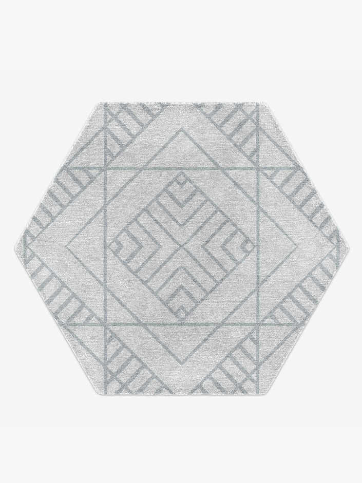 Jack Hexagon Hand Knotted Tibetan Wool custom handmade rug