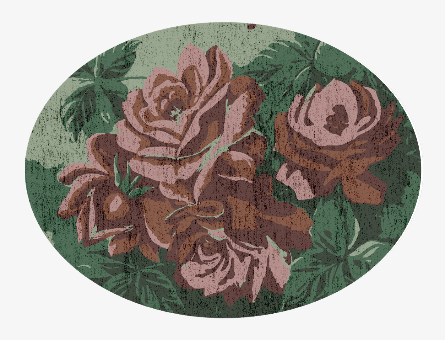 Jarrod Floral Oval Hand Knotted Bamboo Silk Custom Rug by Rug Artisan