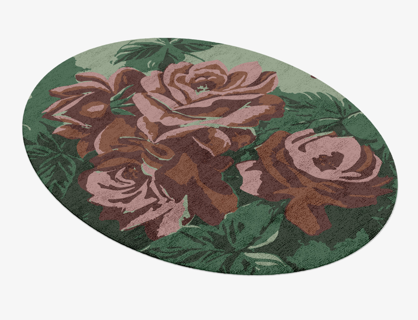 Jarrod Floral Oval Hand Knotted Bamboo Silk Custom Rug by Rug Artisan
