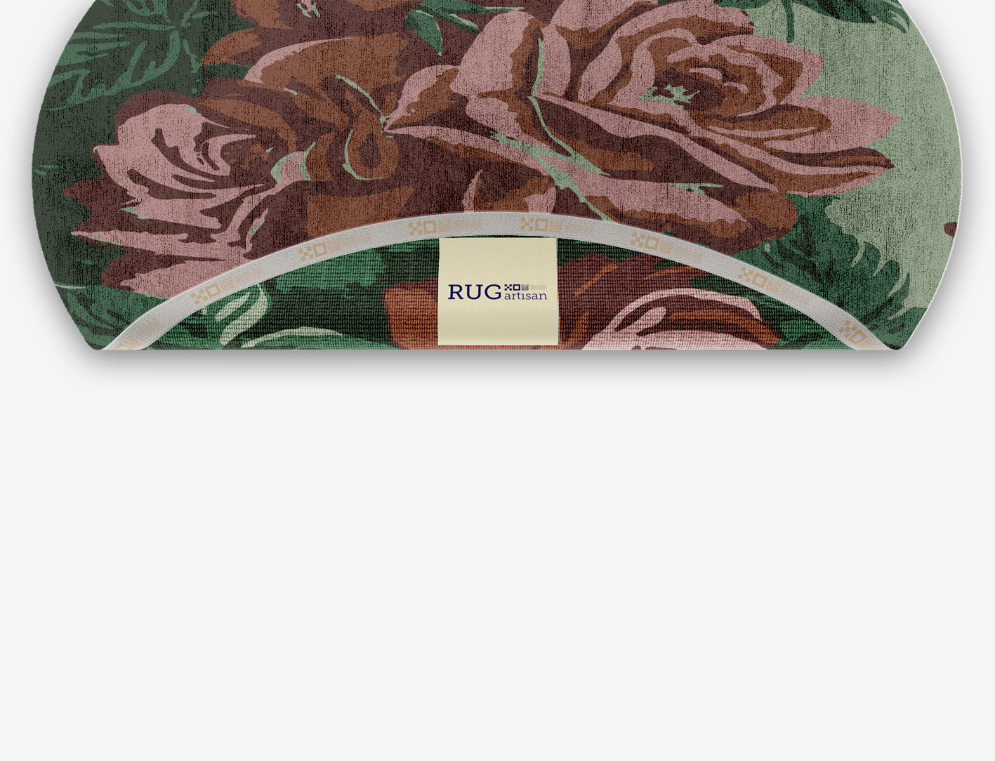 Jarrod Floral Oval Hand Knotted Bamboo Silk Custom Rug by Rug Artisan