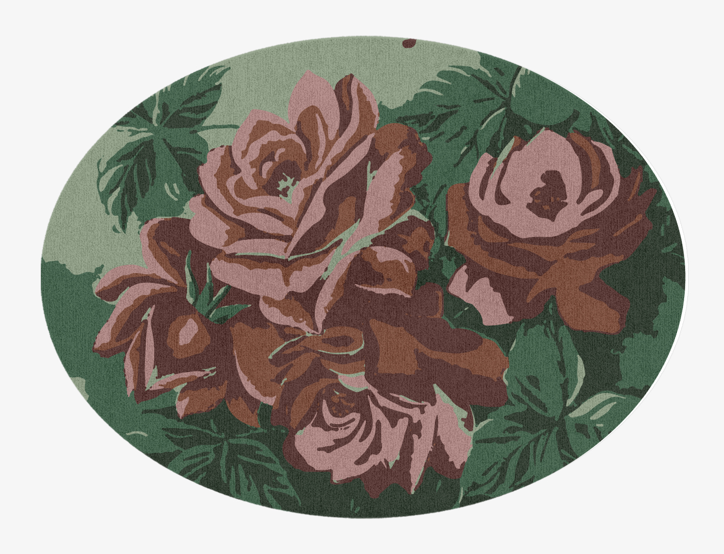 Jarrod Floral Oval Hand Knotted Tibetan Wool Custom Rug by Rug Artisan