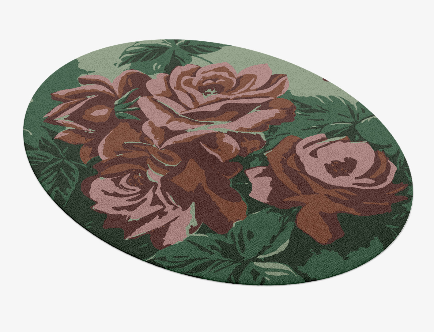Jarrod Floral Oval Hand Knotted Tibetan Wool Custom Rug by Rug Artisan