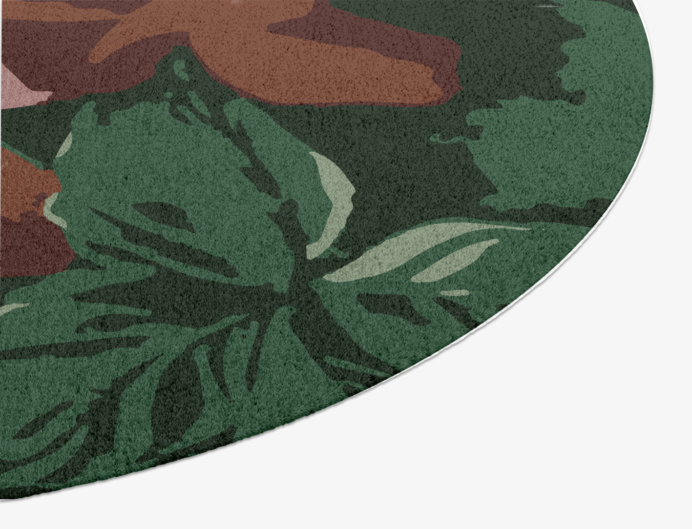 Jarrod Floral Oval Hand Knotted Tibetan Wool Custom Rug by Rug Artisan