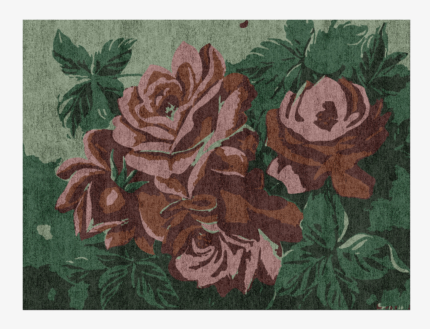 Jarrod Floral Rectangle Hand Knotted Bamboo Silk Custom Rug by Rug Artisan