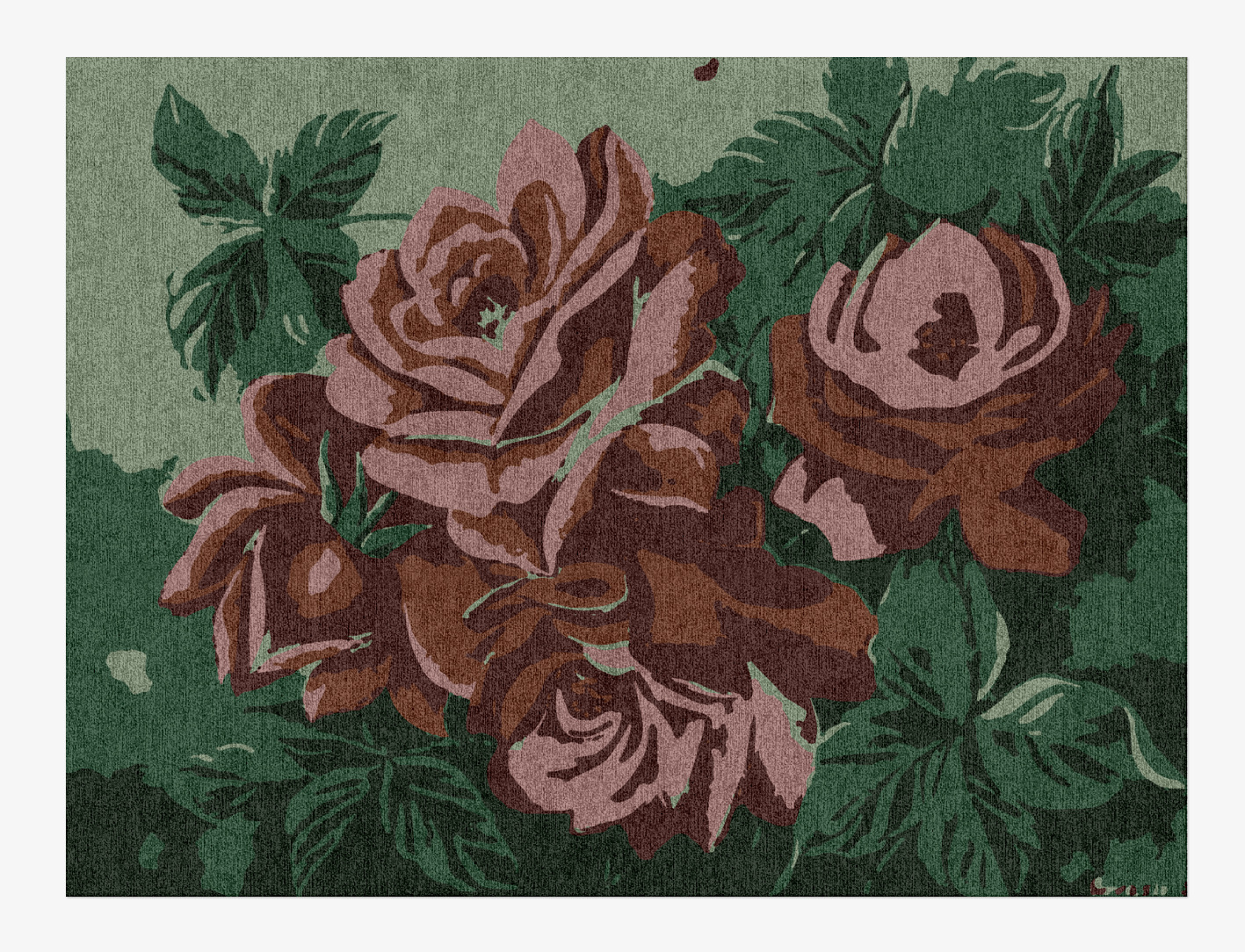 Jarrod Floral Rectangle Hand Knotted Tibetan Wool Custom Rug by Rug Artisan