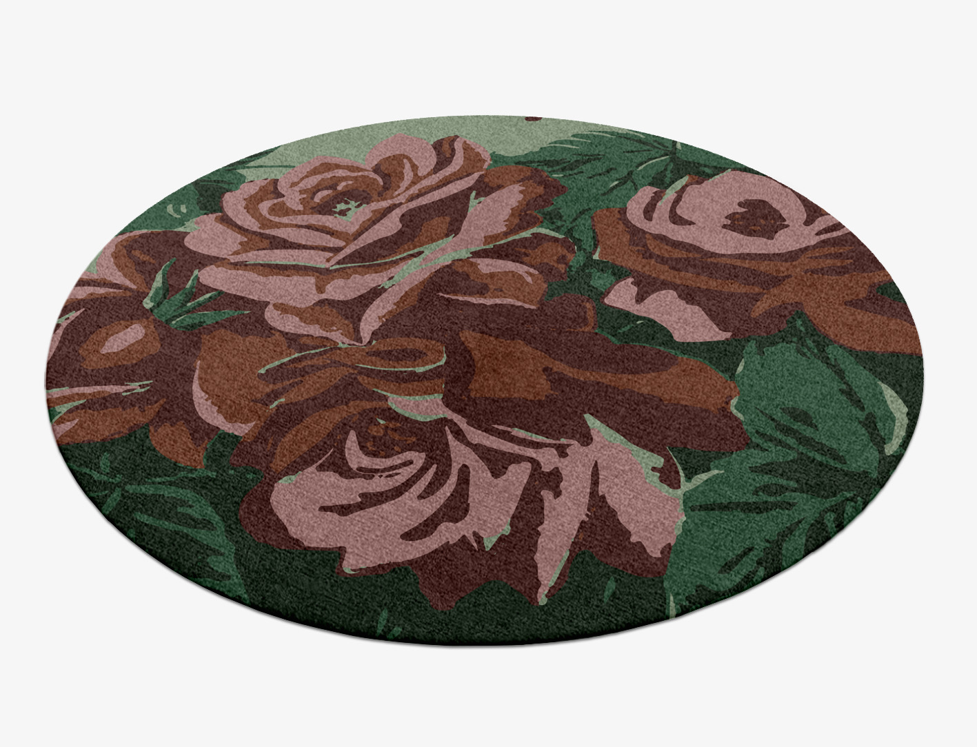 Jarrod Floral Round Hand Knotted Tibetan Wool Custom Rug by Rug Artisan
