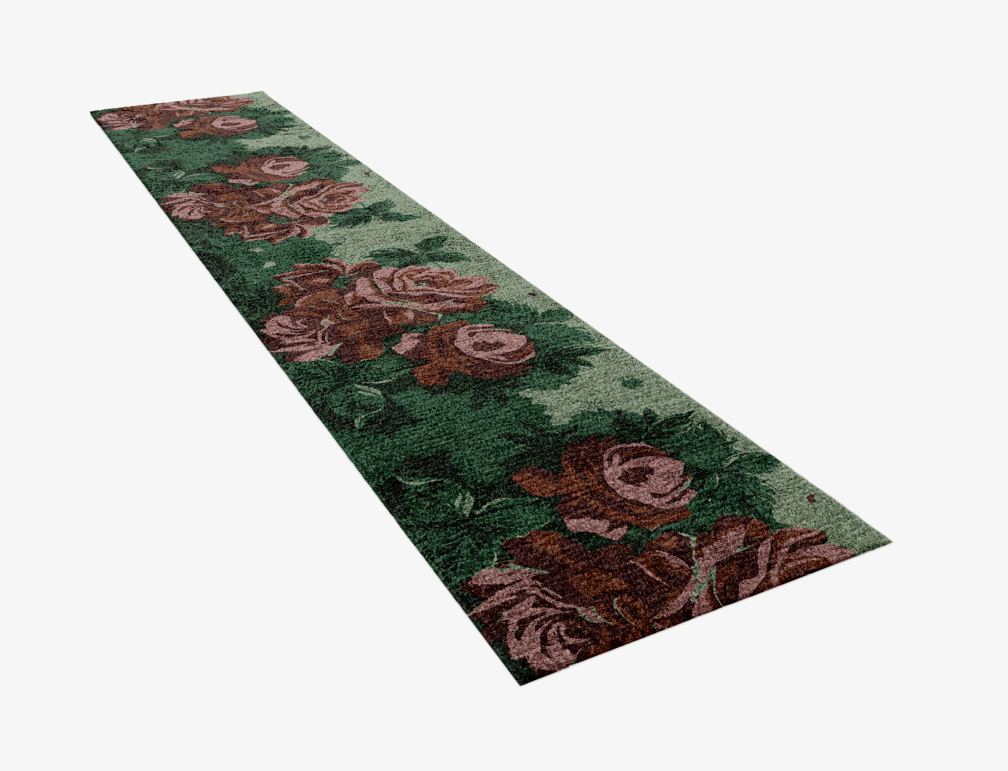 Jarrod Floral Runner Hand Knotted Bamboo Silk Custom Rug by Rug Artisan
