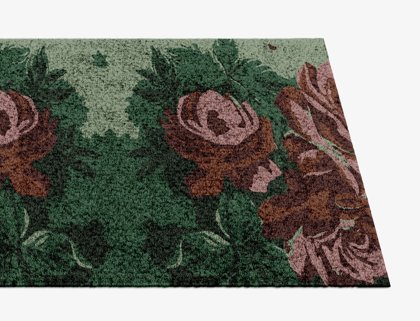 Jarrod Floral Runner Hand Knotted Bamboo Silk Custom Rug by Rug Artisan