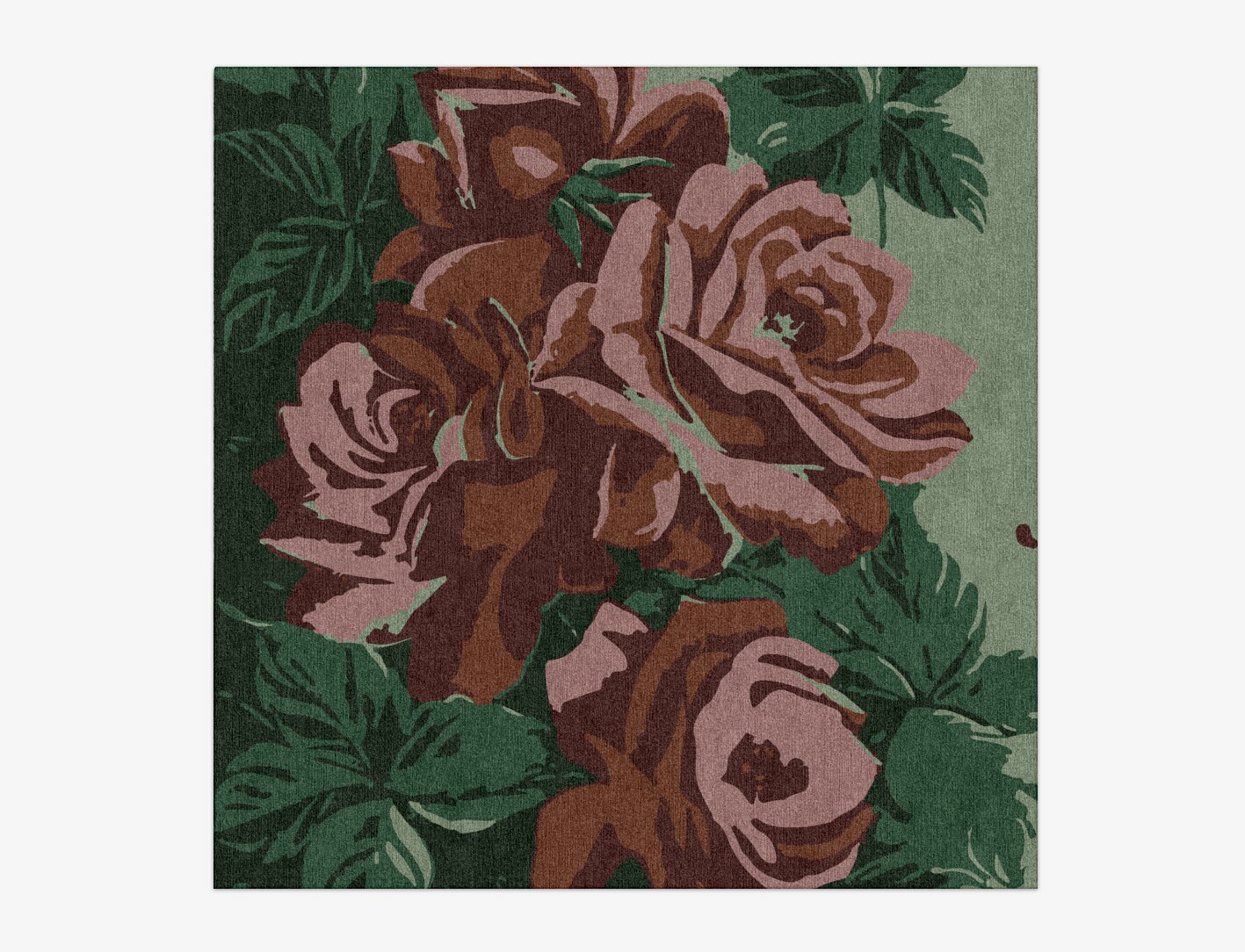Jarrod Floral Square Hand Knotted Tibetan Wool Custom Rug by Rug Artisan
