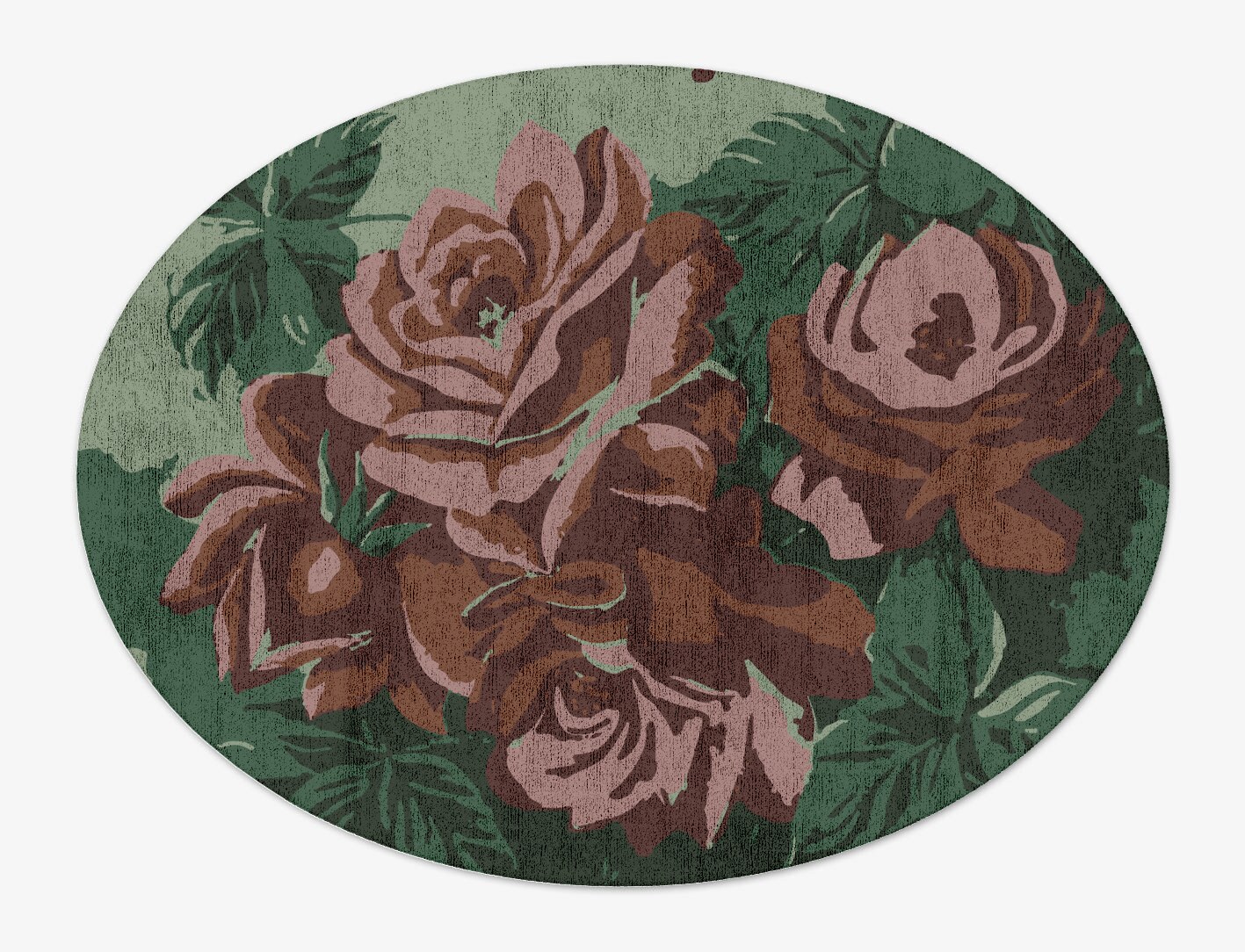 Jarrod Floral Oval Hand Tufted Bamboo Silk Custom Rug by Rug Artisan