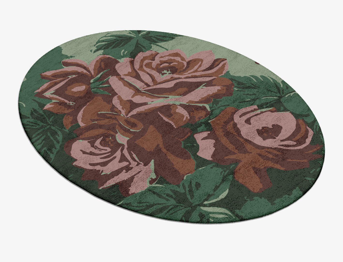 Jarrod Floral Oval Hand Tufted Bamboo Silk Custom Rug by Rug Artisan