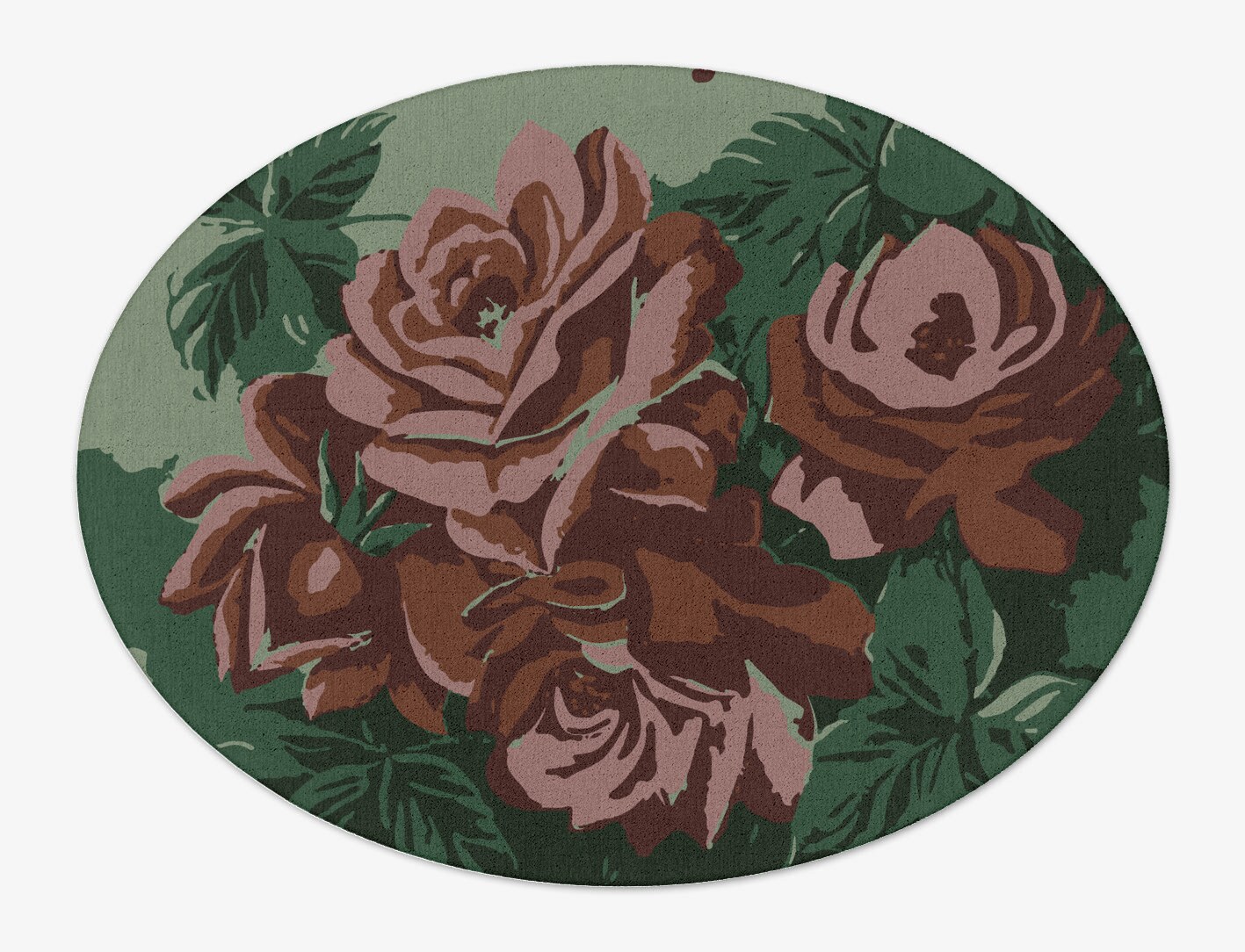 Jarrod Floral Oval Hand Tufted Pure Wool Custom Rug by Rug Artisan