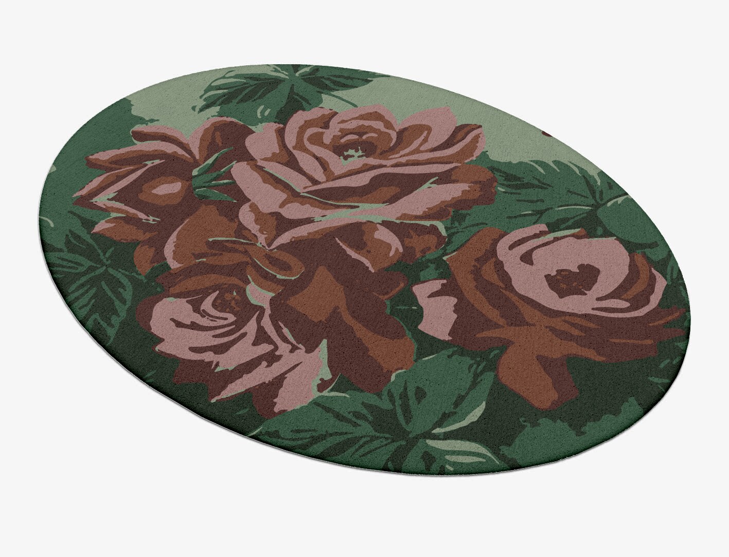 Jarrod Floral Oval Hand Tufted Pure Wool Custom Rug by Rug Artisan
