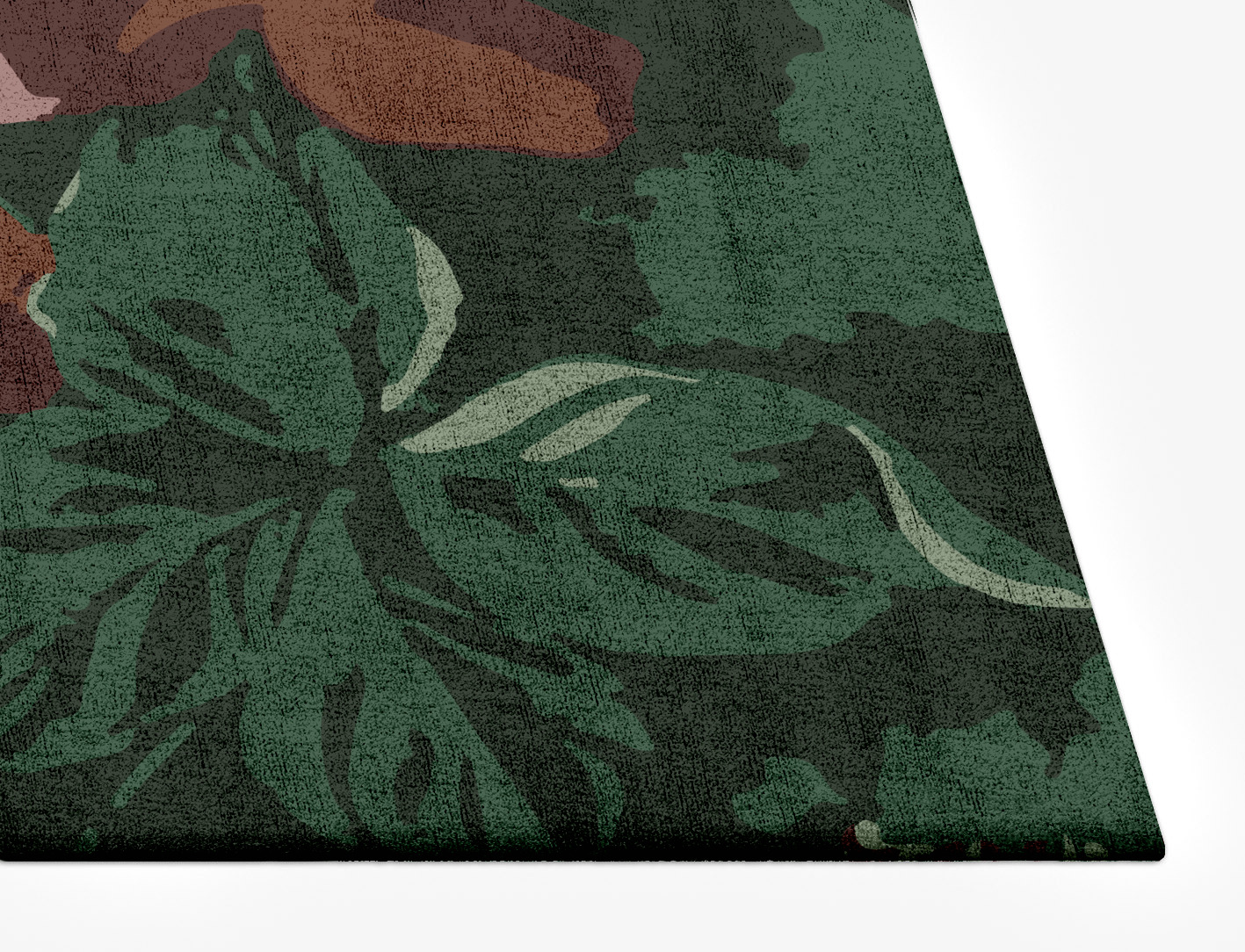 Jarrod Floral Rectangle Hand Tufted Bamboo Silk Custom Rug by Rug Artisan