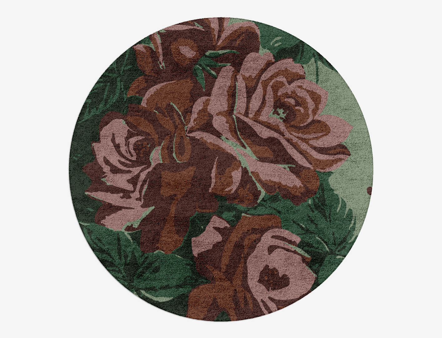 Jarrod Floral Round Hand Tufted Bamboo Silk Custom Rug by Rug Artisan