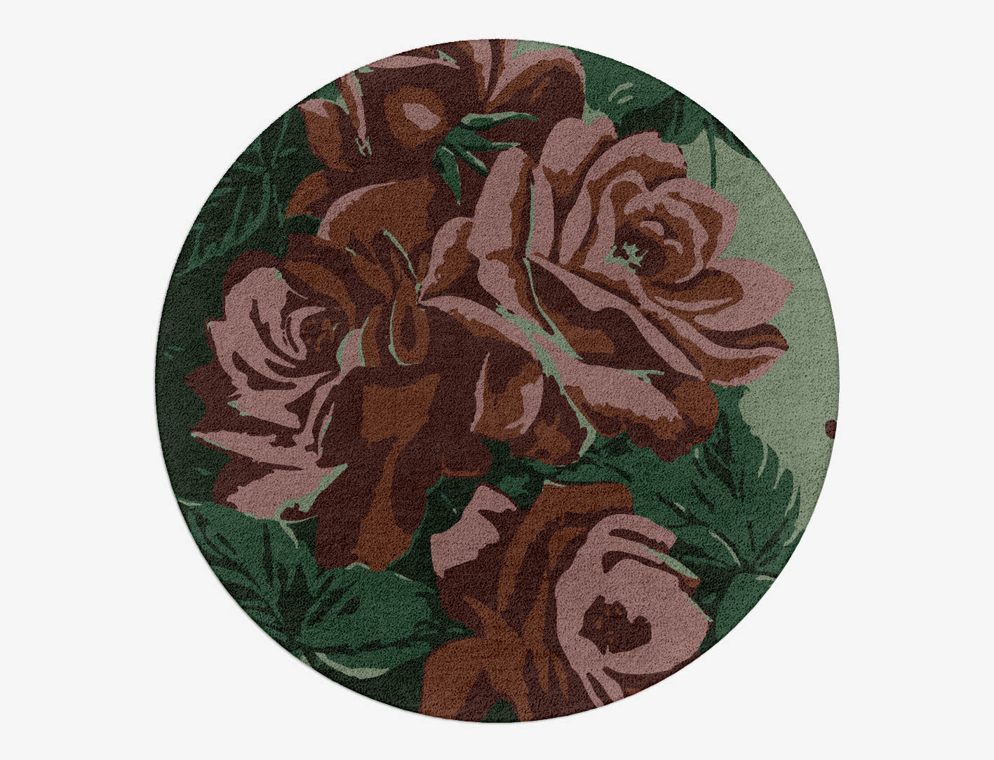 Jarrod Floral Round Hand Tufted Pure Wool Custom Rug by Rug Artisan