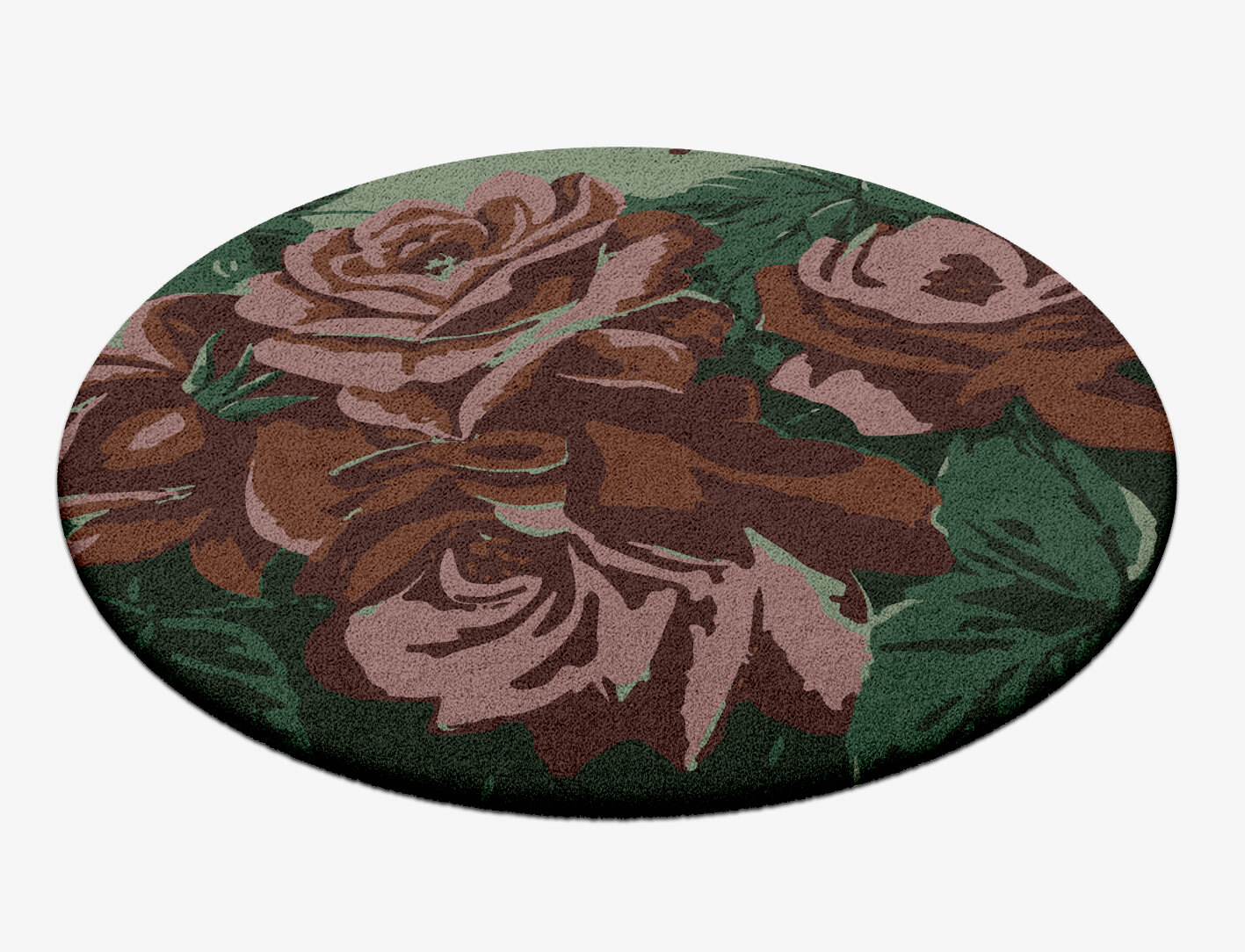 Jarrod Floral Round Hand Tufted Pure Wool Custom Rug by Rug Artisan