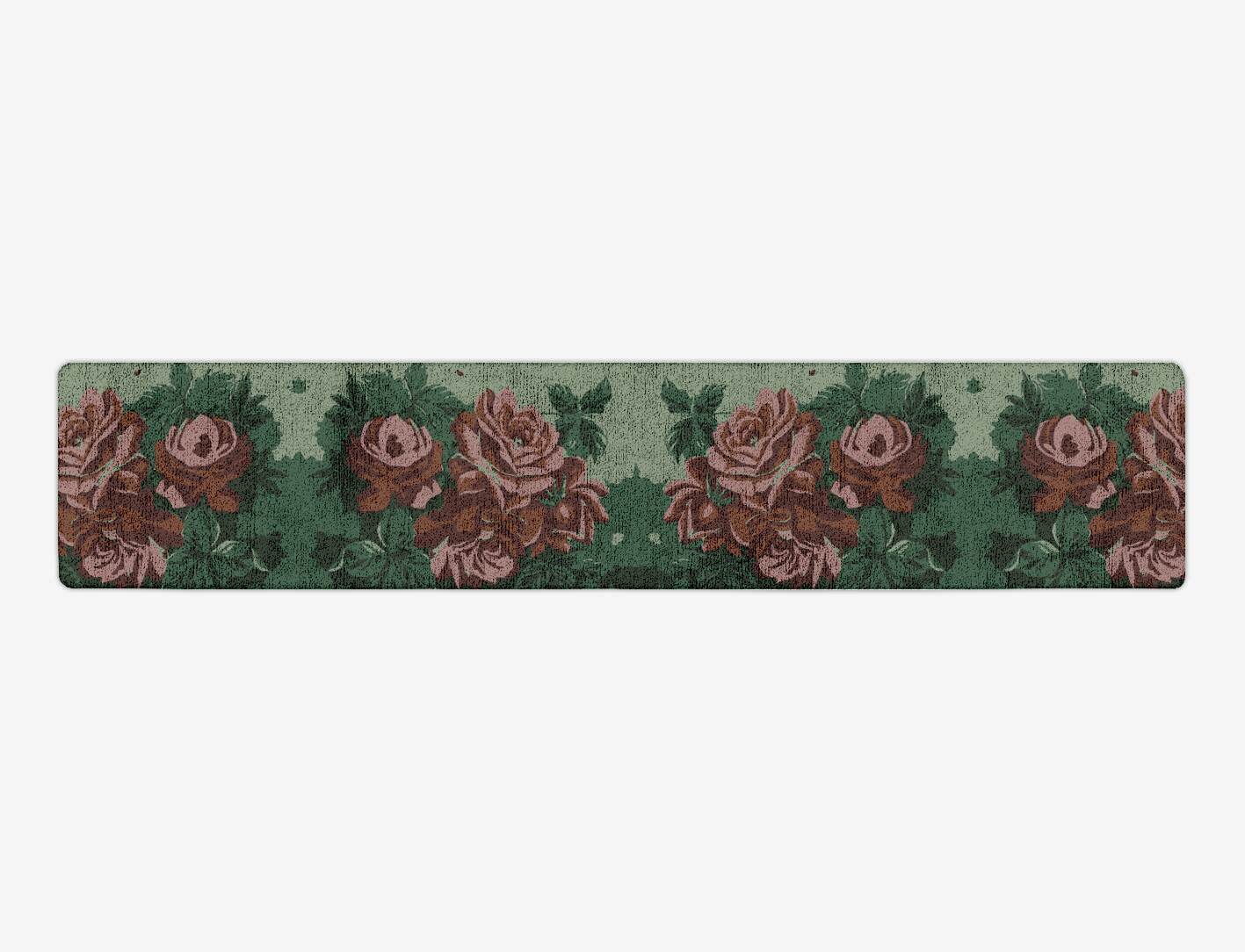 Jarrod Floral Runner Hand Tufted Bamboo Silk Custom Rug by Rug Artisan