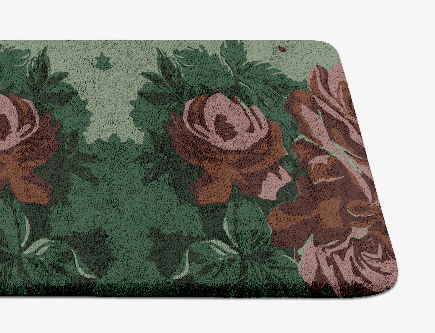Jarrod Floral Runner Hand Tufted Bamboo Silk Custom Rug by Rug Artisan