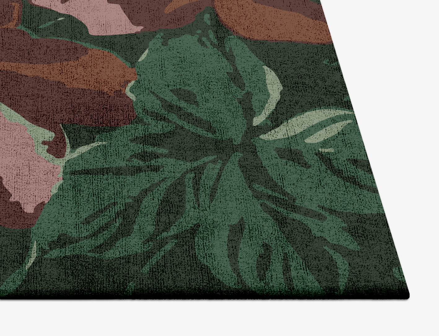 Jarrod Floral Square Hand Tufted Bamboo Silk Custom Rug by Rug Artisan