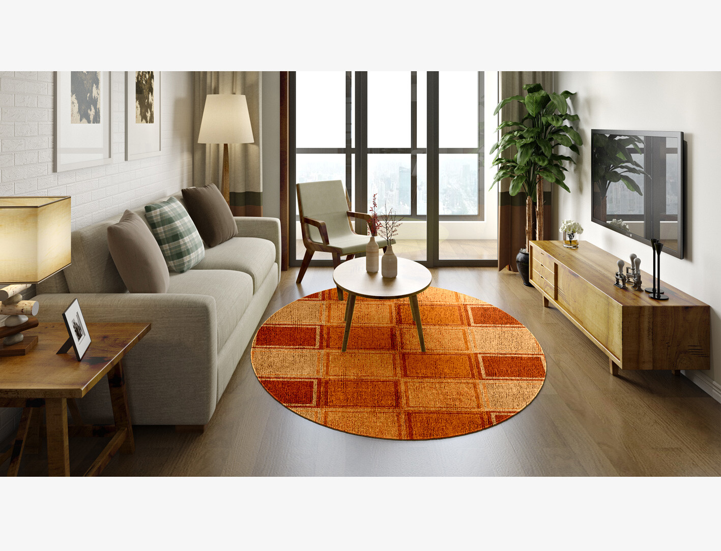 Jellyfish Geometric Oval Flatweave Bamboo Silk Custom Rug by Rug Artisan