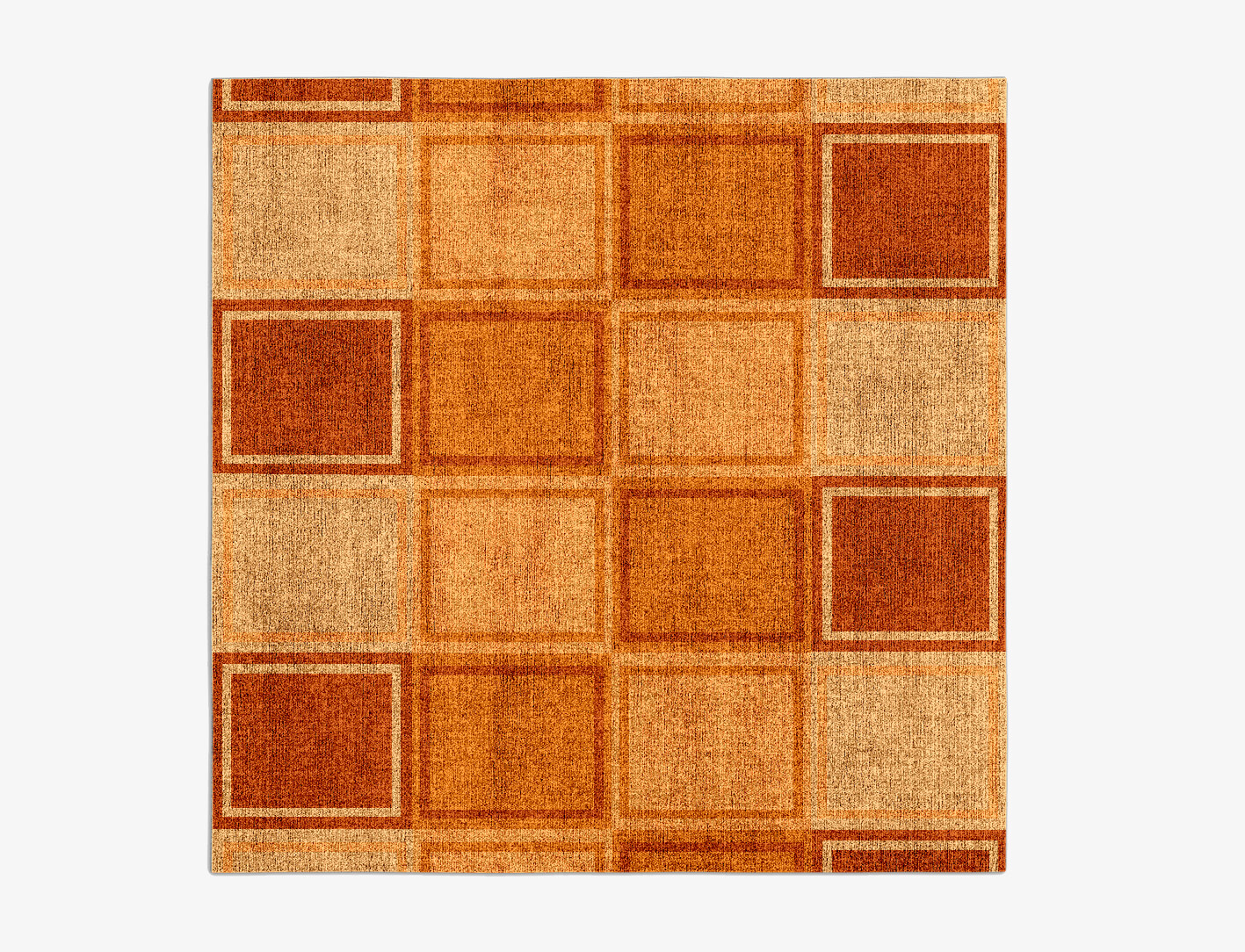 Jellyfish Geometric Square Flatweave Bamboo Silk Custom Rug by Rug Artisan