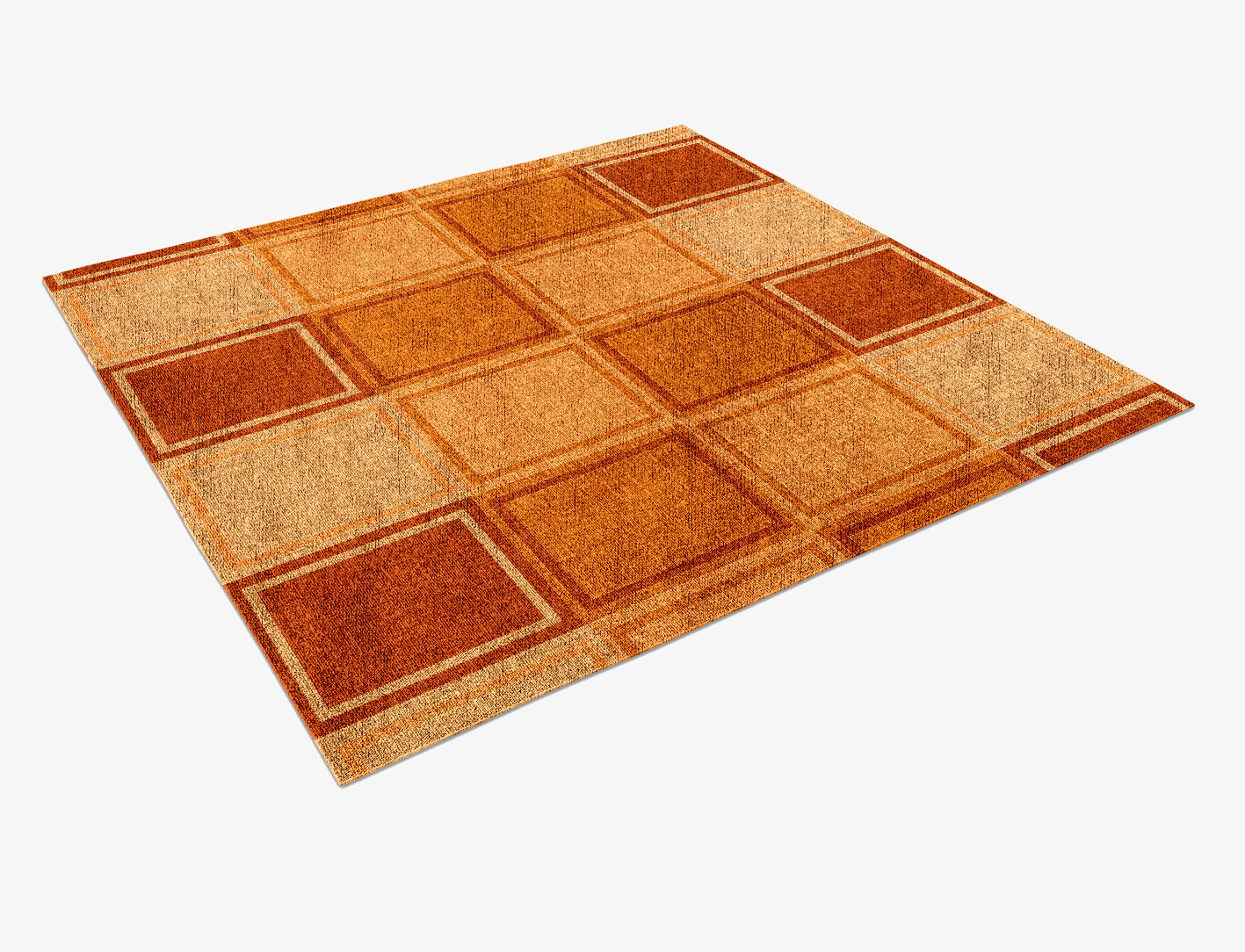 Jellyfish Geometric Square Flatweave Bamboo Silk Custom Rug by Rug Artisan