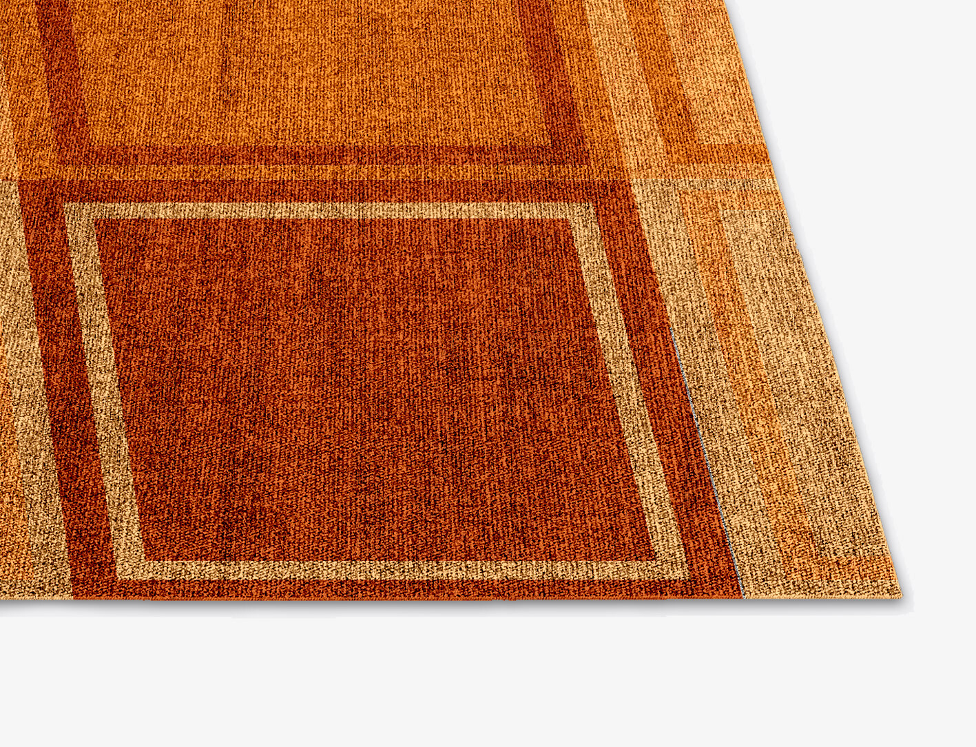 Jellyfish Geometric Square Flatweave Bamboo Silk Custom Rug by Rug Artisan