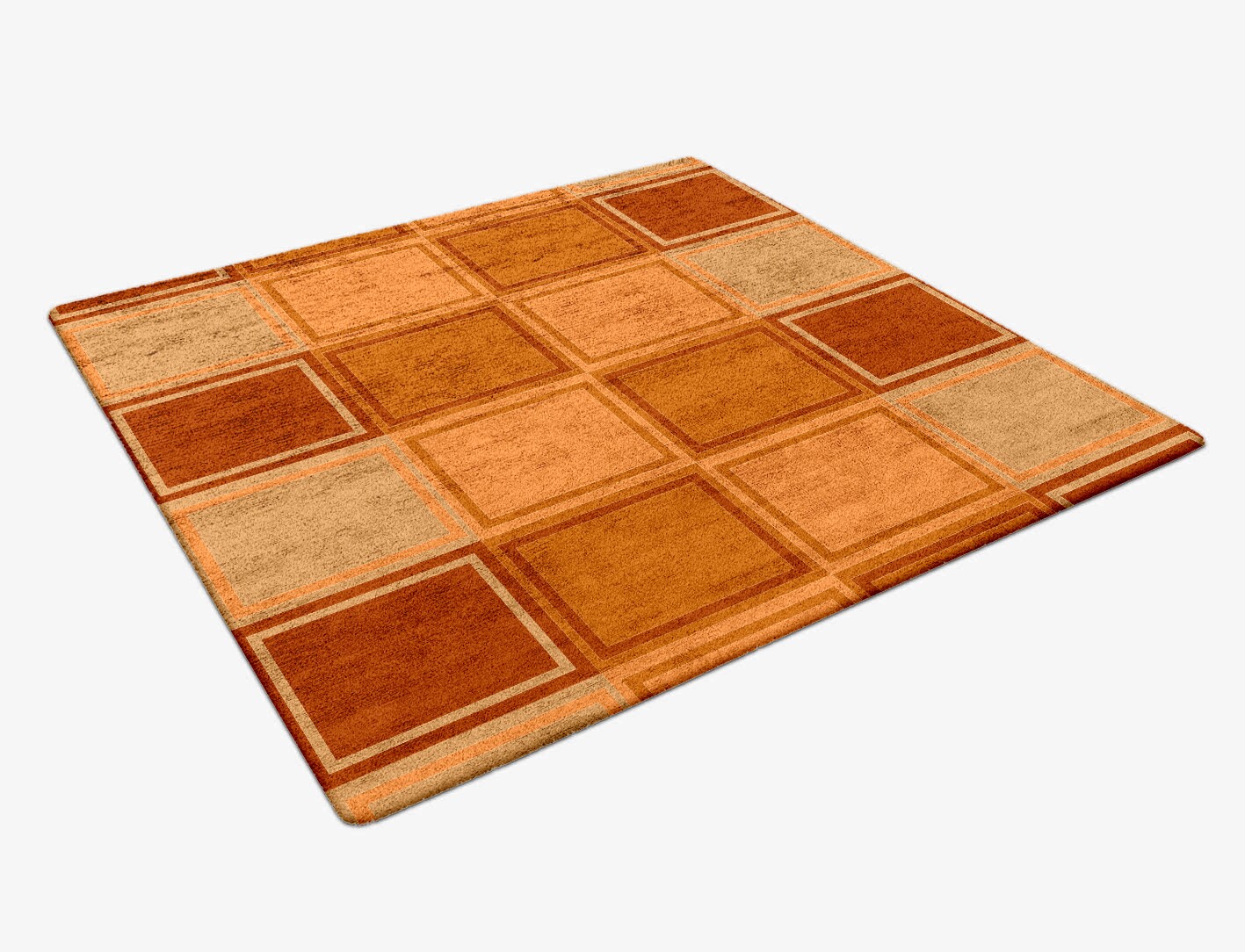 Jellyfish Geometric Square Hand Tufted Bamboo Silk Custom Rug by Rug Artisan