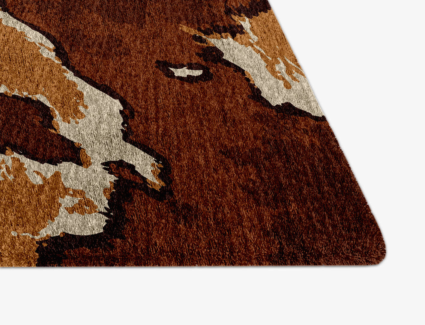 Jersey Cow Animal Prints Arch Hand Knotted Bamboo Silk Custom Rug by Rug Artisan