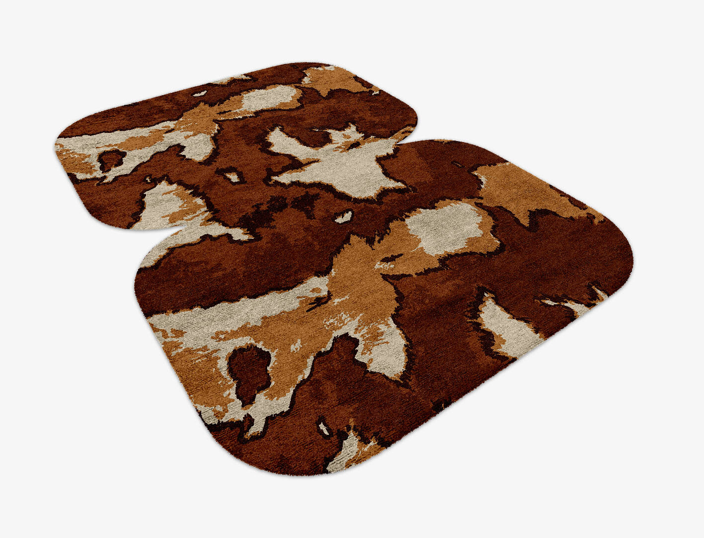 Jersey Cow Animal Prints Eight Hand Knotted Bamboo Silk Custom Rug by Rug Artisan