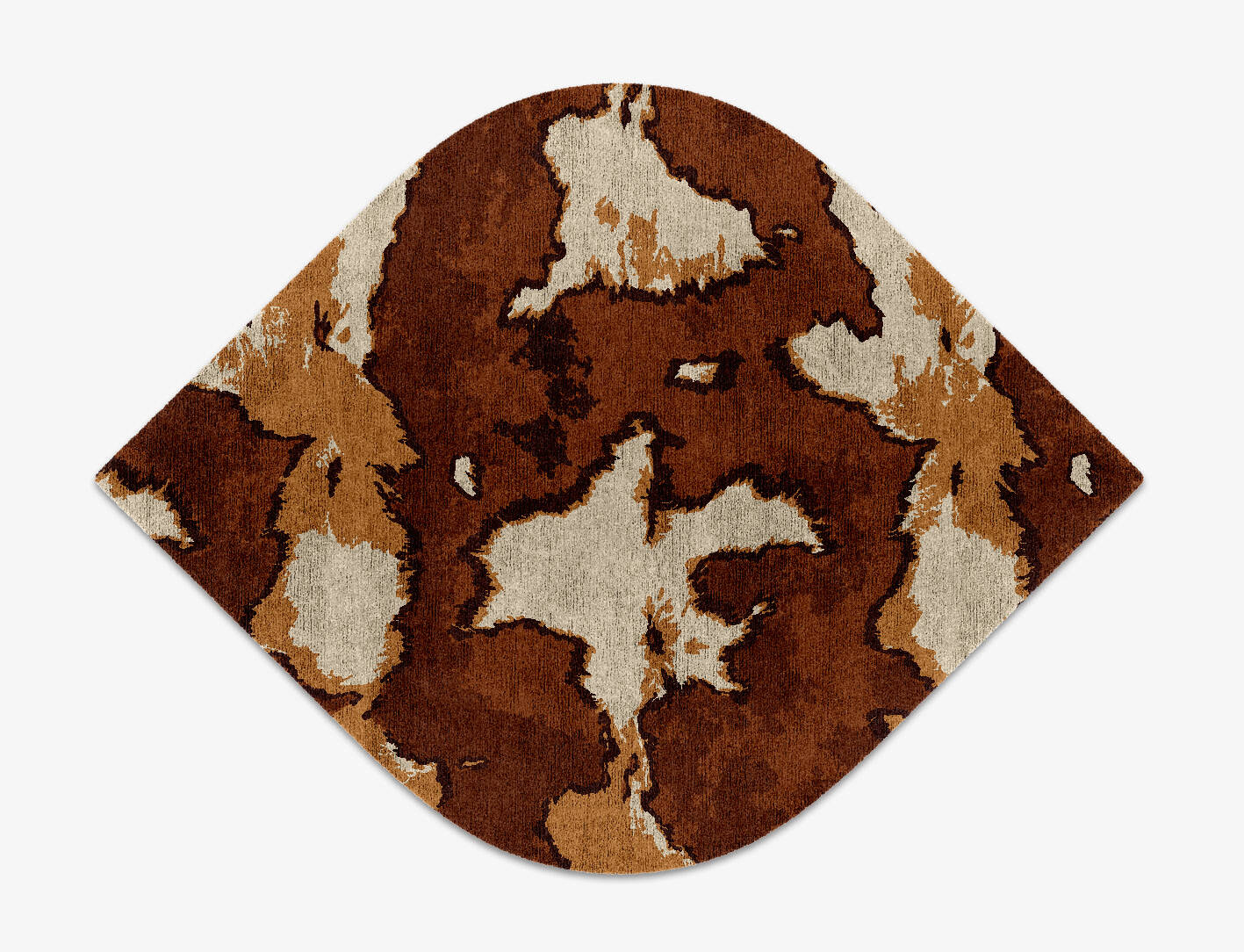 Jersey Cow Animal Prints Ogee Hand Knotted Bamboo Silk Custom Rug by Rug Artisan