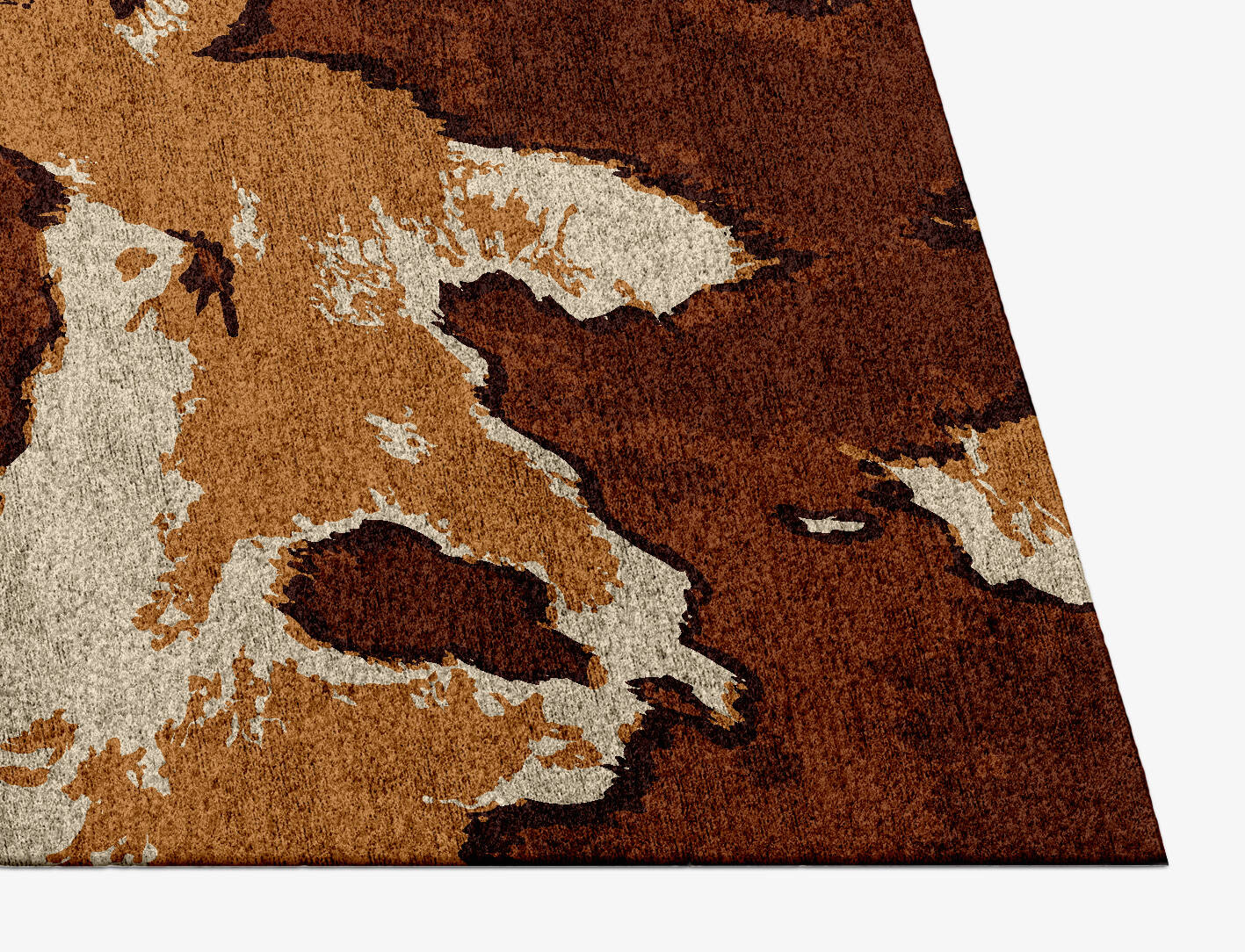 Jersey Cow Animal Prints Rectangle Hand Knotted Bamboo Silk Custom Rug by Rug Artisan