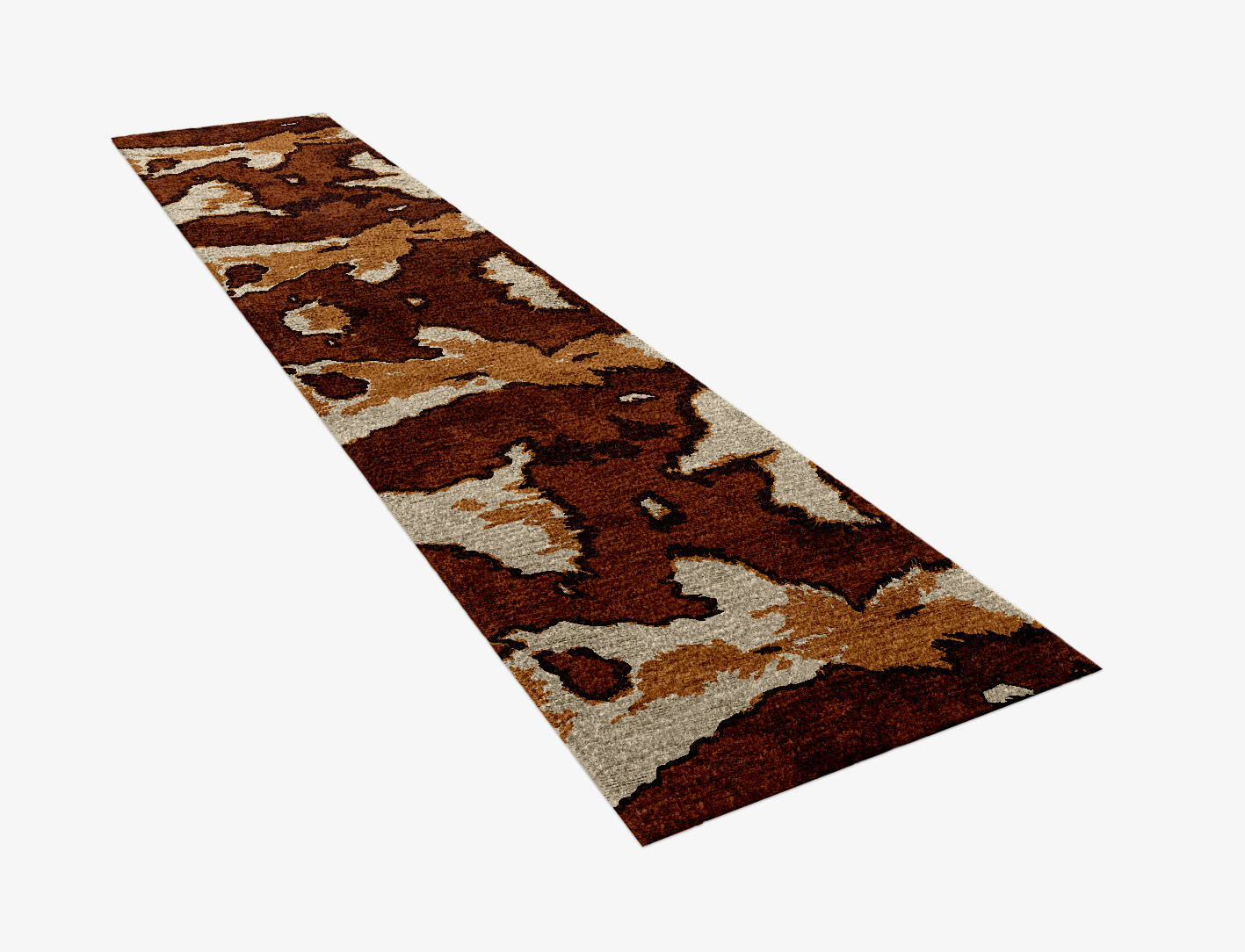 Jersey Cow Animal Prints Runner Hand Knotted Bamboo Silk Custom Rug by Rug Artisan