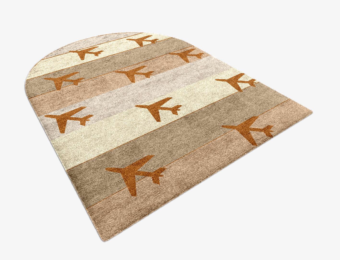 Jet Set Kids Arch Hand Knotted Bamboo Silk Custom Rug by Rug Artisan