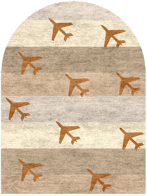 Jet Set Kids Arch Hand Knotted Bamboo Silk Custom Rug by Rug Artisan