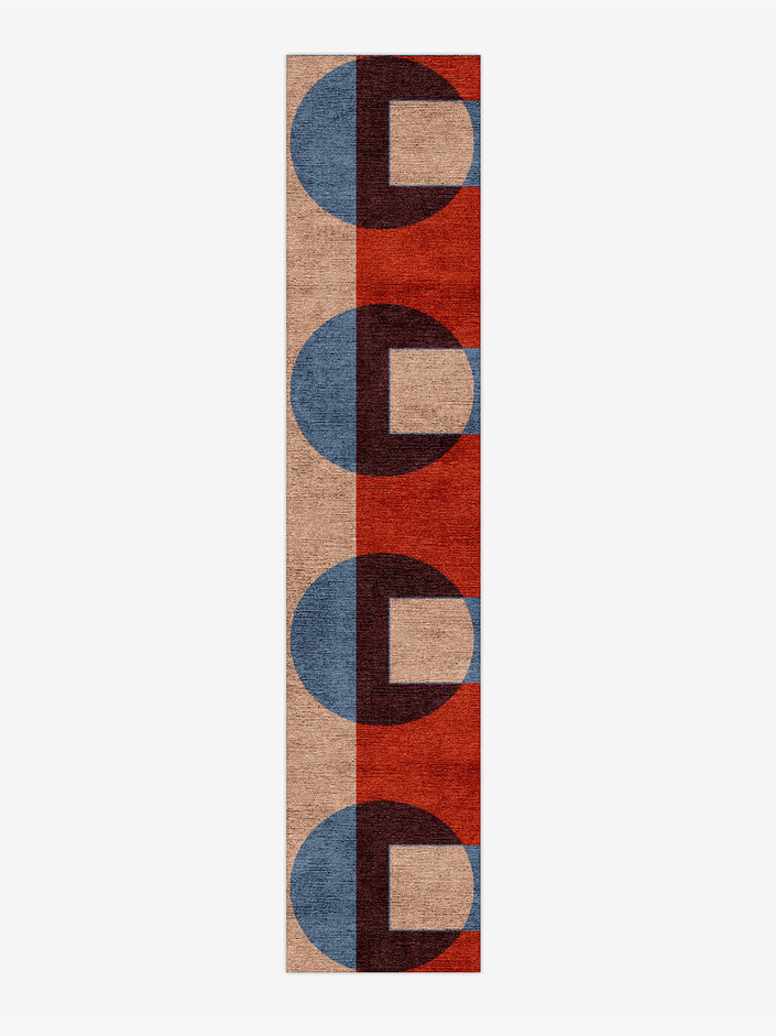 Jigsaw Modern Art Runner Hand Knotted Bamboo Silk Custom Rug by Rug Artisan